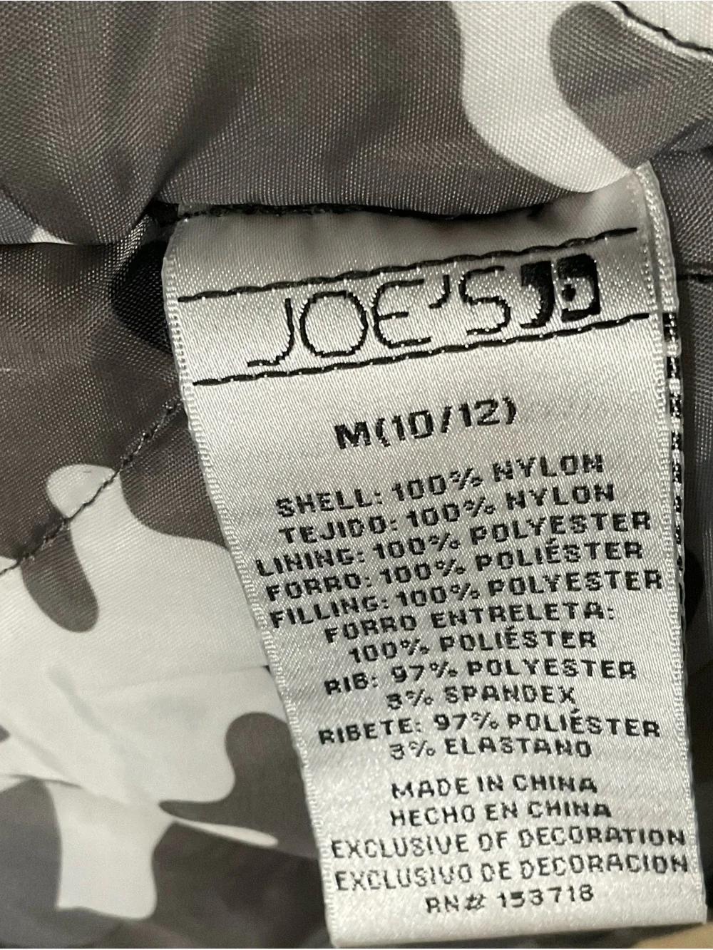Joe’s jeans puffer jacket